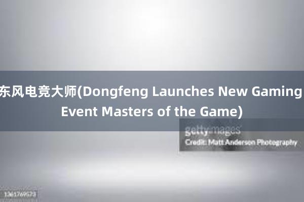 东风电竞大师(Dongfeng Launches New Gaming Event Masters of the Game)