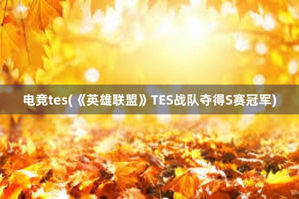 电竞tes(《英雄联盟》TES战队夺得S赛冠军)