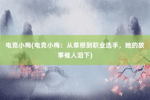 电竞小梅(电竞小梅：从草根到职业选手，她的故事催人泪下)