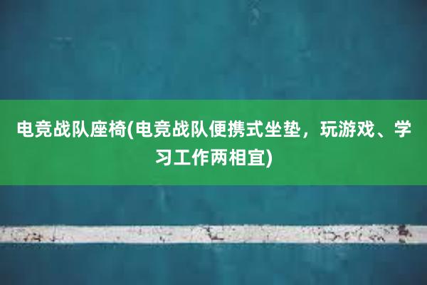 电竞战队座椅(电竞战队便携式坐垫，玩游戏、学习工作两相宜)