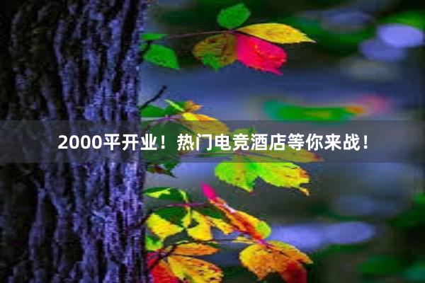 2000平开业！热门电竞酒店等你来战！