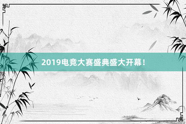 2019电竞大赛盛典盛大开幕！