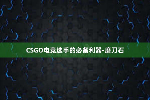 CSGO电竞选手的必备利器-磨刀石