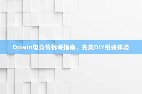 Dowin电竞椅拆装指南，完美DIY组装体验