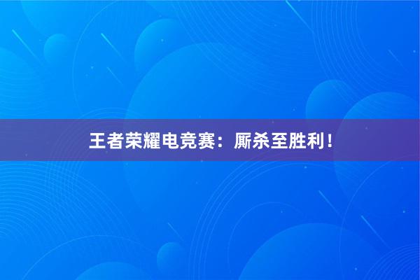 王者荣耀电竞赛：厮杀至胜利！