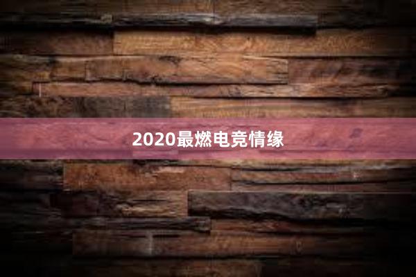 2020最燃电竞情缘