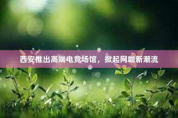 西安推出高端电竞场馆，掀起网咖新潮流