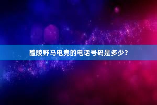 醴陵野马电竞的电话号码是多少？