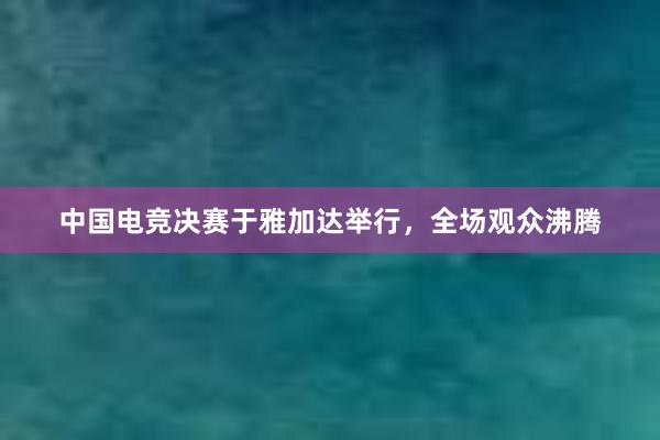 中国电竞决赛于雅加达举行，全场观众沸腾